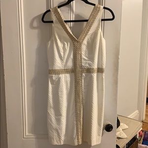 Lily Pulitzer white and gold dress